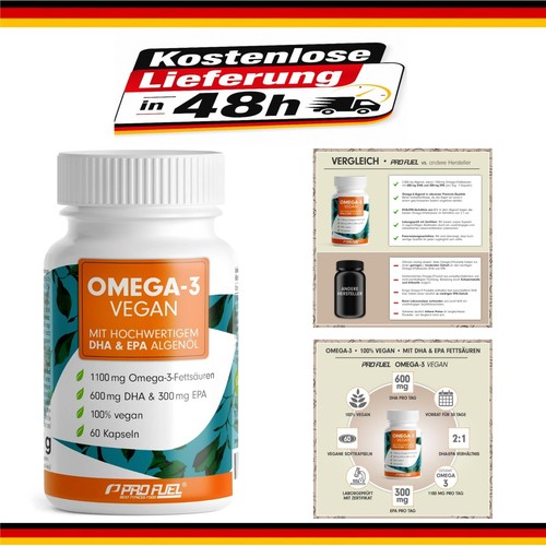 Omega vegan kapseln - omega-3, st.
